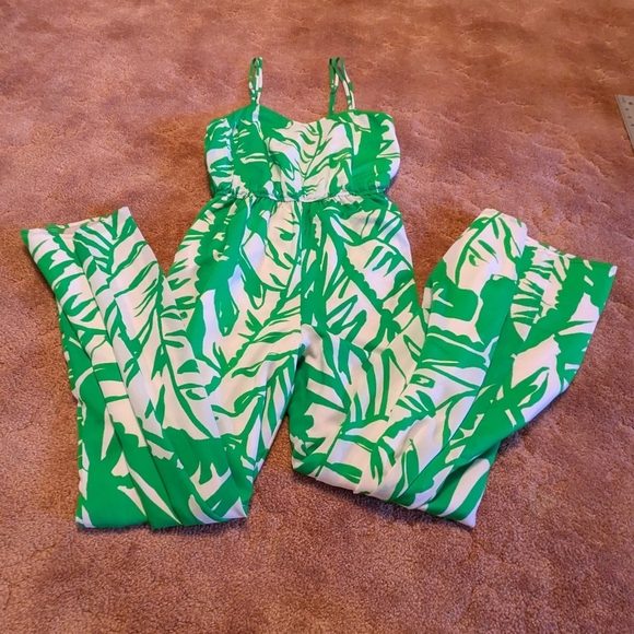 Lilly Pulitzer for Target Green Floral Jumpsuit Size XS - Picture 6 of 10